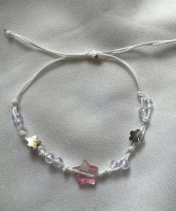 VÒNG TAY CHUỖI CHARM NGÔI SAO DỄ THƯƠNG - HỒNG