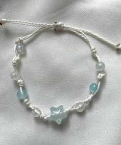VÒNG TAY CHUỖI CHARM NGÔI SAO DỄ THƯƠNG - XANH DA TRỜI
