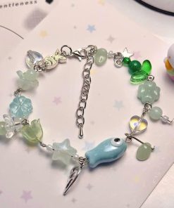 vòng tay chuỗi charm cá