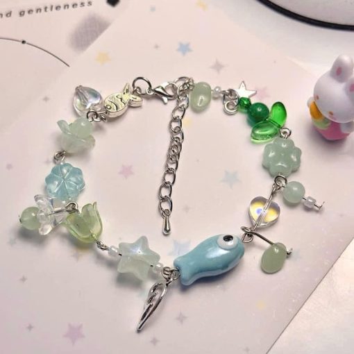 vòng tay chuỗi charm cá